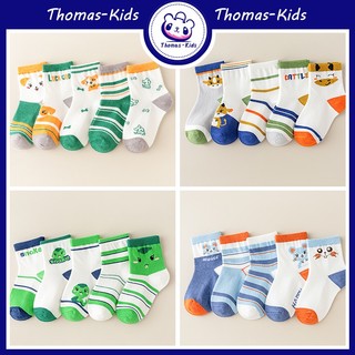 Set 5 Đôi Vớ Thoáng Khí Thoải Mái Họa Tiết Hoạt Hình Cho Bé 8 Tháng - 13 Tuổi