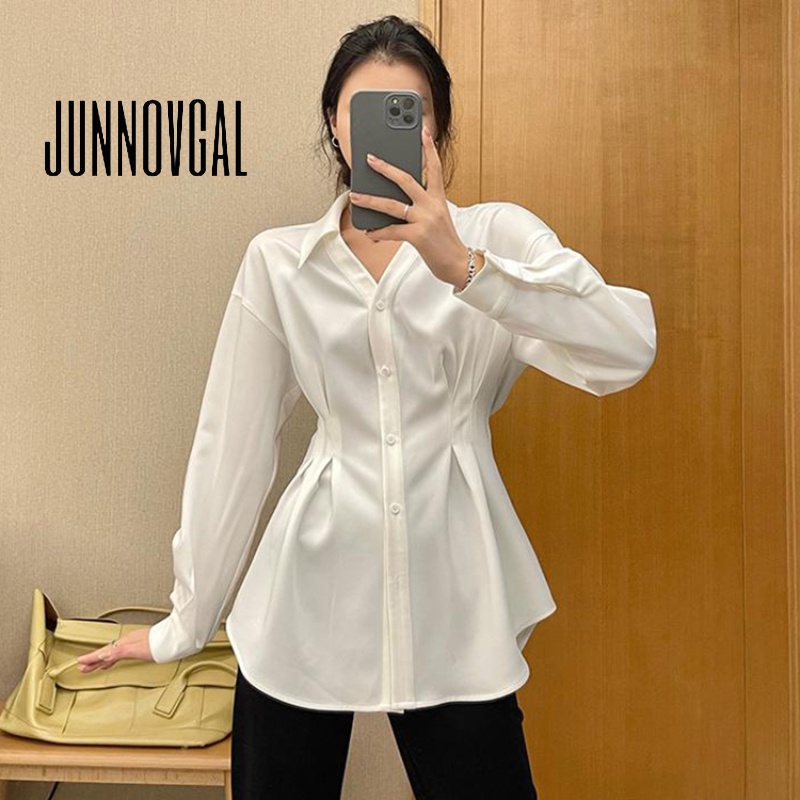 Junnovgal Áo Cánh Mỏng Chiết Eo Thời Trang Mới 2023 Chất Lượng Cao Cho Nữ
