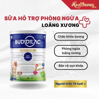 Sữa bột Buddilac Gold Sure hỗ trợ phòng ngừa loãng xương, bảo vệ sụn khớp 900g