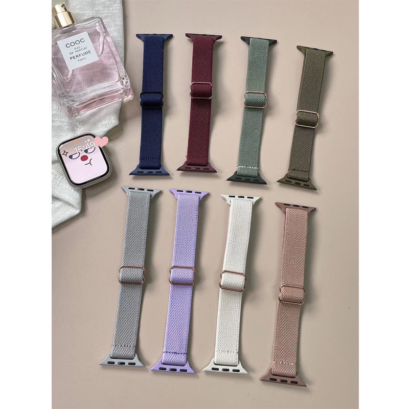 Dây Đeo nylon Có Khóa Trượt Cho Đồng Hồ Thông Minh aw 49mm ultra 44mm 45mm 42mm 4 3 2 1 7 6 5 se 8 40mm 41mm 38mm