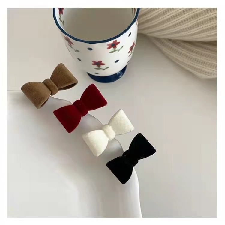 Kẹp Tóc Nơ Nhỏ Bằng Nhung Đơn Giản Dành Cho Nữ