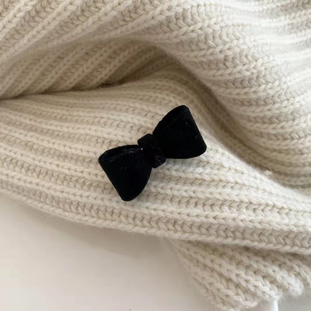 Kẹp Tóc Nơ Nhỏ Bằng Nhung Đơn Giản Dành Cho Nữ