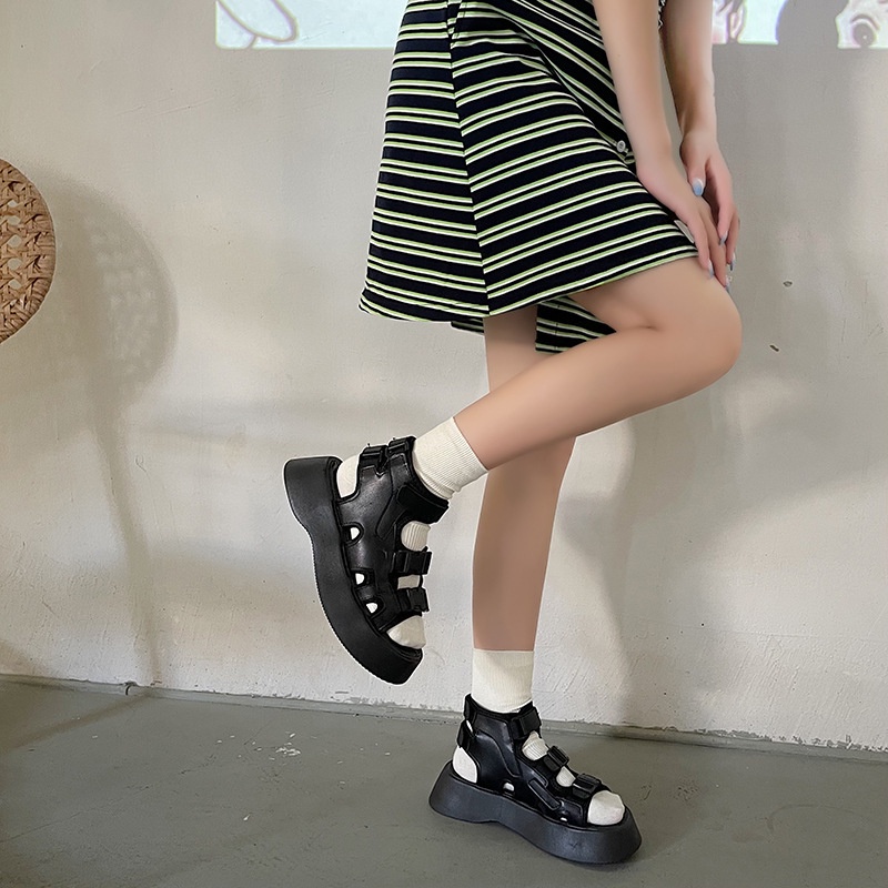 TENET  dép sandal nữ giày sandal nữ dép đế cao đi biển Thoải Mái Thời Trang Mùa Hè Cho Nữ B98G1JZ 35Z230830