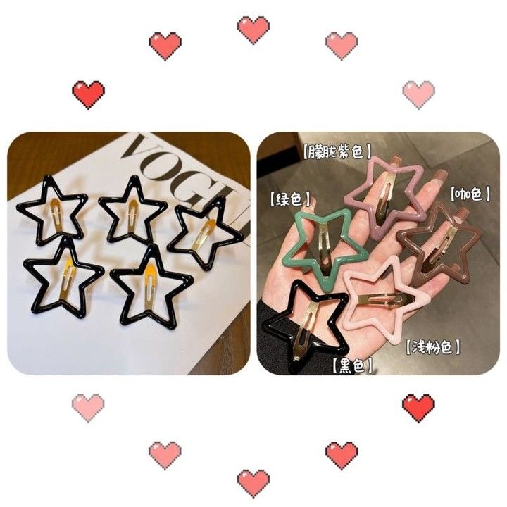5.5cm Kẹp Tóc Ngôi Sao Năm Cánh Cỡ Lớn Cho Bé Gái