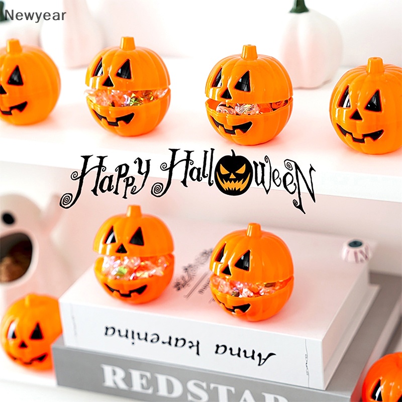 1 / 3 / 5 Hộp Đựng Kẹo / Đồ Ăn Vặt Hình Bí Ngô halloween