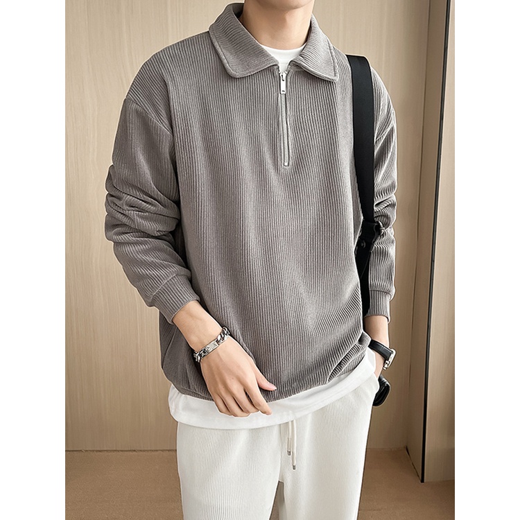 Áo sweater Khóa Kéo Nửa Chất liệu siêu mềm Thường Ngày Mùa Thu Đông Cho Nam