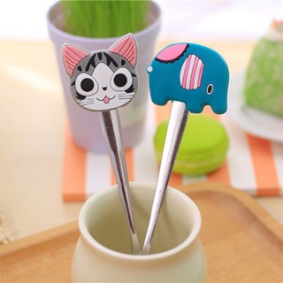 [siêu rẻ ]  SET 5 Thìa muỗng thép không gỉ hình hoạt hình dễ thương