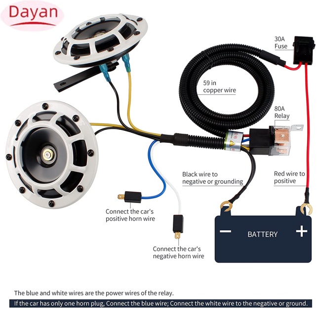 Bộ 2 Kèn Hơi 12v 125mm Hai Tông Siêu Lớn Chống Thấm Nước Cho Xe Hơi / Xe Tải / Xe Máy