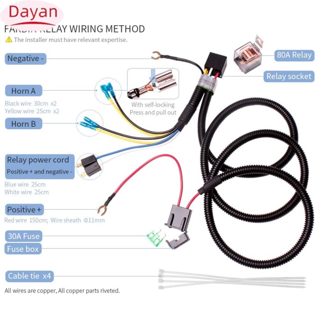 Bộ 2 Kèn Hơi 12v 125mm Hai Tông Siêu Lớn Chống Thấm Nước Cho Xe Hơi / Xe Tải / Xe Máy