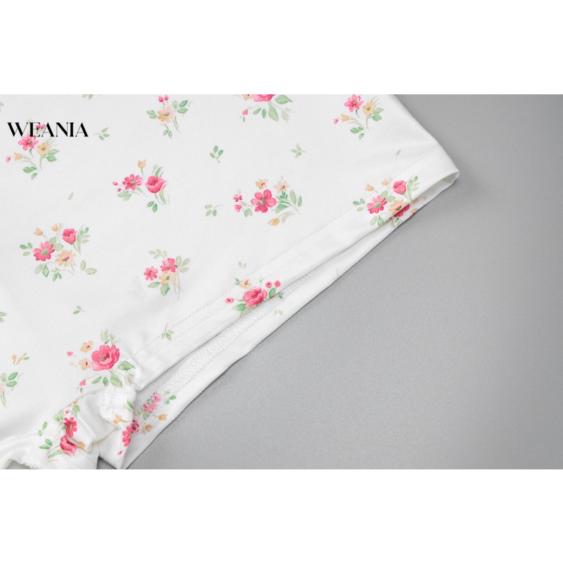 Áo liền quần Hở Lưng Họa Tiết Hoa Thời Trang Mùa Hè Cho Nữ