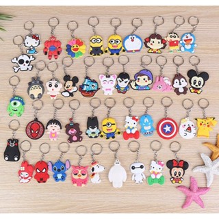 SET 5 Móc chìa khóa hình hoạt hình dễ thương, móc treo điện thoại nhựa PVC