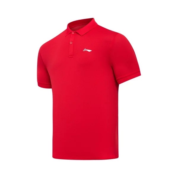 Áo Polo Nam LiNing Chính Hãng, Áo Nam Xuân Hè 2023, Áo Cotton Nam Màu đỏ