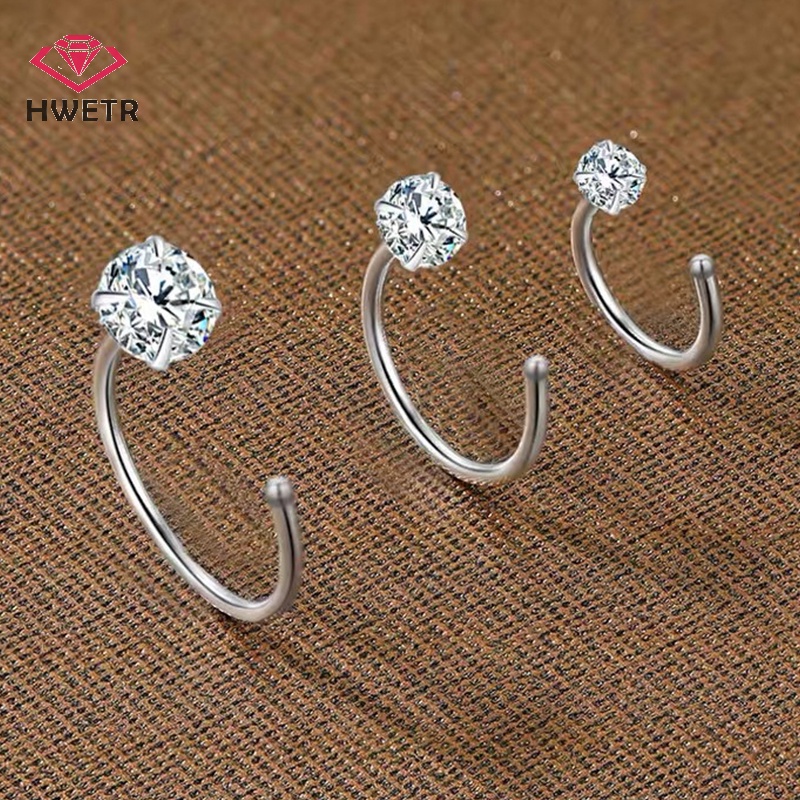 1 Khuyên Tai Tròn Bằng Thép Không Gỉ Cho Nữ Mới