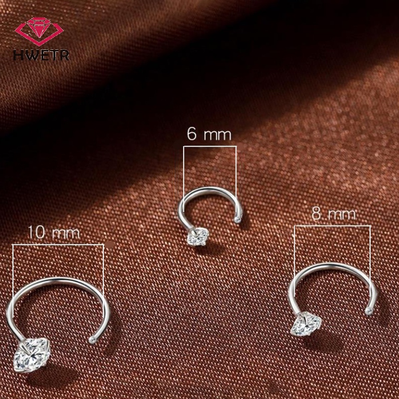 1 Khuyên Tai Tròn Bằng Thép Không Gỉ Cho Nữ Mới