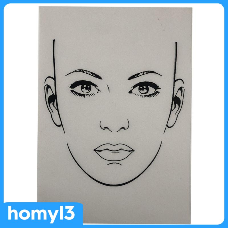 Bảng Luyện Tập Vẽ Mặt Và Trang Điểm Kích Thước 210mm297mm a4 Có Thể Giặt Được