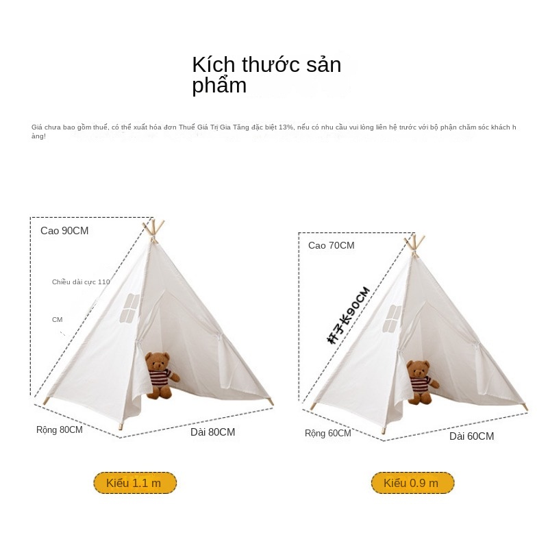 Lều Đồ Chơi Phong Cách Ấn Độ Cho Bé