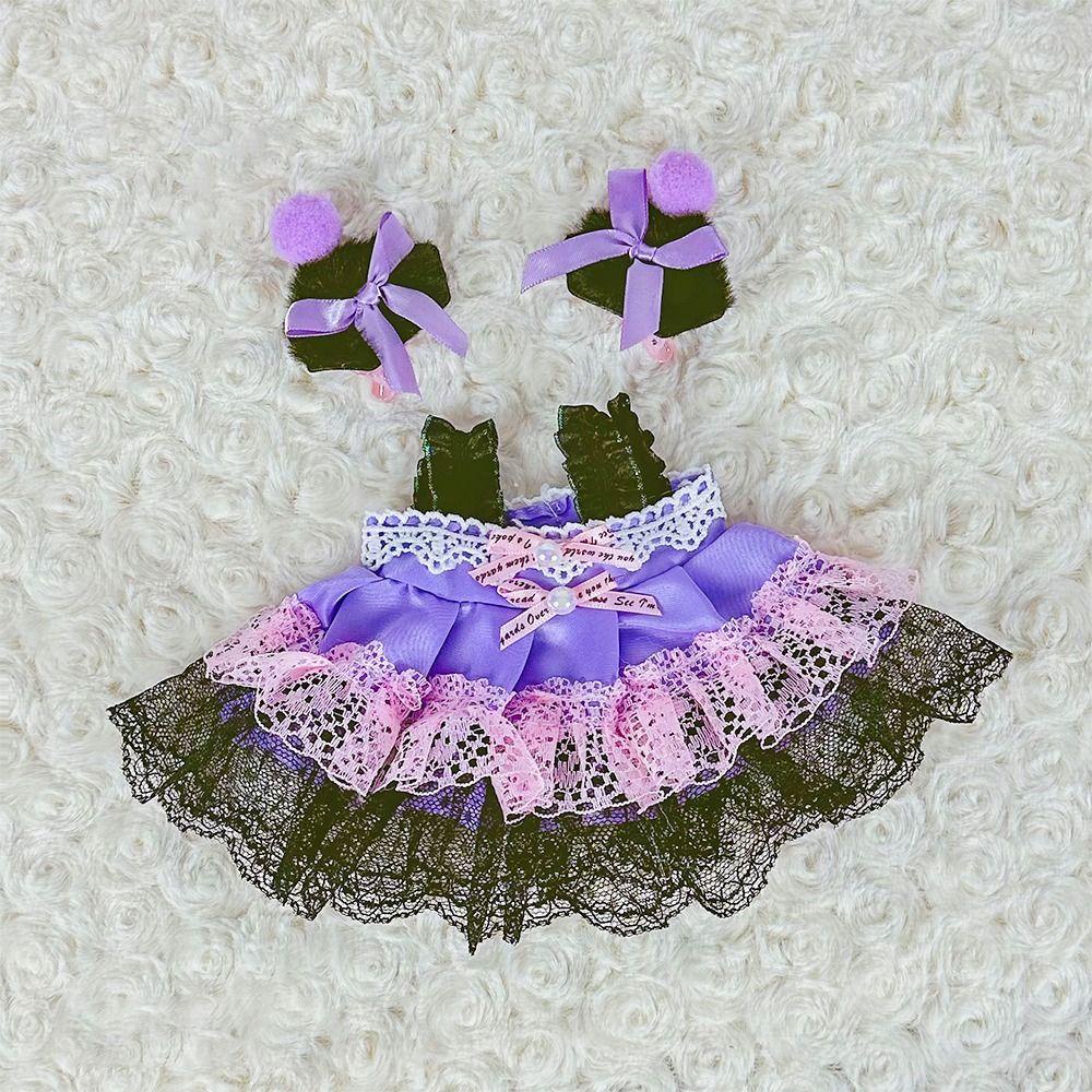 Uumir Đầm mini 20cm Thay Thế Họa Tiết Hoạt Hình Cho Búp Bê