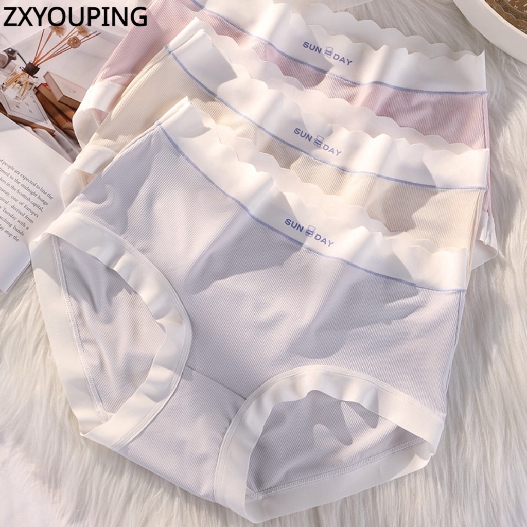 Quần Lót cotton Lụa Lạnh Không Đường May Kháng Khuẩn 5a Cho Nữ