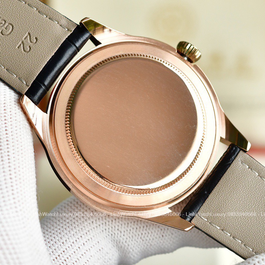 Đồng hồ Nam Rolex Cellini Moonphase 50535 Vàng Everose 39mm Máy cơ Nhật