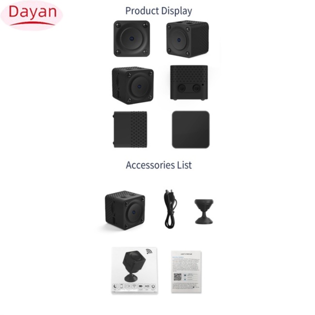 1 Bộ camera Hồng Ngoại mini cctv f9 1080p hd wifi ip Hỗ Trợ Quay Ban Đêm