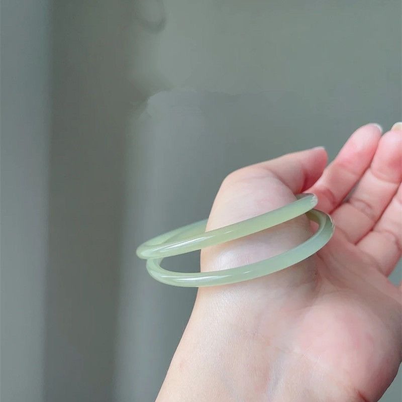 Vòng Tay Một Bước Đính Hạt Giả Ngọc Bích Phong Cách Mới 2023