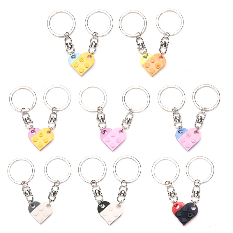Set 2 Móc Khóa Hình Trái Tim Tách Biệt Dễ Thương