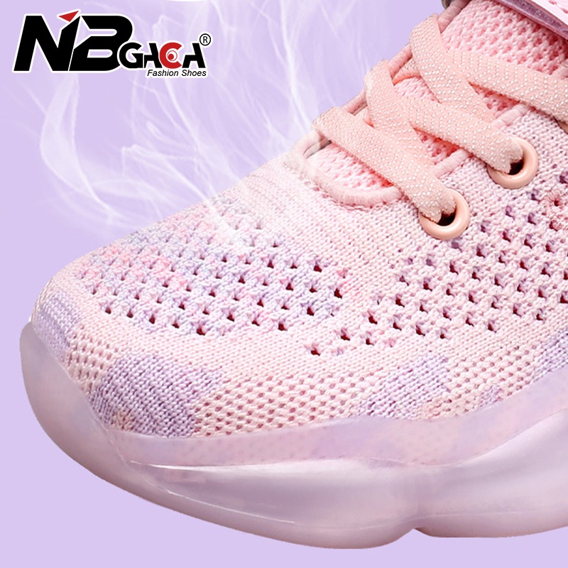 Giày Sneaker Phối Lưới Thoáng Khí In Họa Tiết Hoạt Hình Dễ Thương Thời Trang Cho Bé Gái 5-18 Tuổi