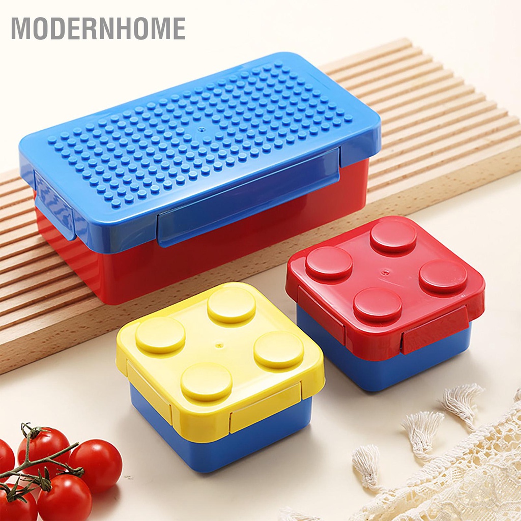 ModernHome DIY Pixel Puzzle Khối xây dựng Hộp cơm trưa sáng tạo cho trẻ em