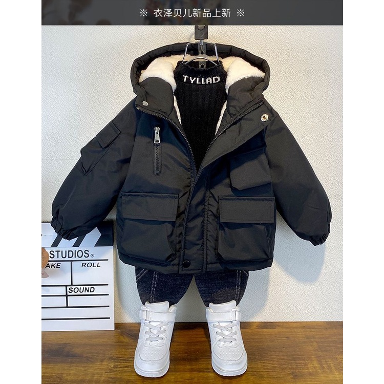 Áo Khoác cotton Đệm Dày Dặn Giữ Ấm Mùa Thu Đông Dành Cho Bé Trai áo khoác trẻ em