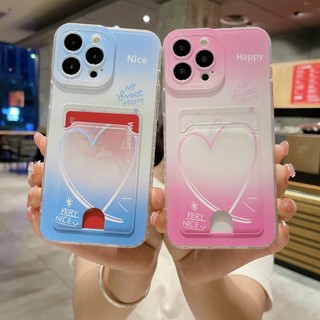 Hộp đựng thẻ silicon dễ thương ốp lưng cho OPPO F9 F11 Pro F19 Pro Plus F19S Ví trái tim ngọt ngào mềm mại chống sốc Bao đựng ví mỏng có ngăn đựng thẻ Ốp Điện Thoại