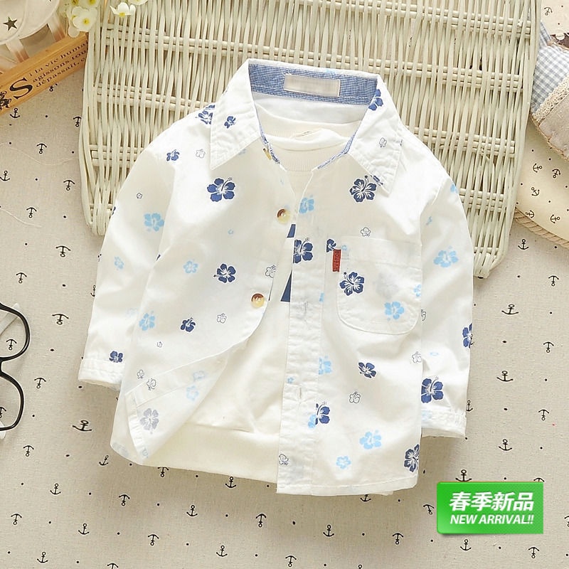 Áo Sơ Mi Dài Tay Phong Cách Hàn Quốc Cho Bé Trai