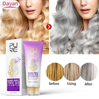 Dầu Gội Nhuộm Tóc dayan blonde Màu Tím Vàng Xám Bạc Lâu Trôi
