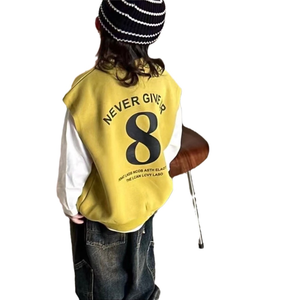 80-160cm Trẻ Em Phong Cách Mới Mùa Thu Áo Giả Hai Mảnh Dài Tay Vừa Lớn Mẹ In Hình Top Phiên Bản Hàn Quốc Thời Trang Phong Cách Mỹ Châu Âu