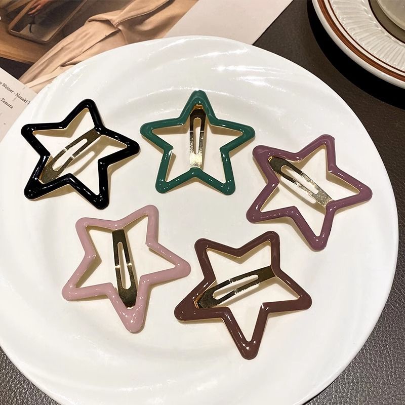 5.5cm Kẹp Tóc Ngôi Sao Năm Cánh Cỡ Lớn Cho Bé Gái