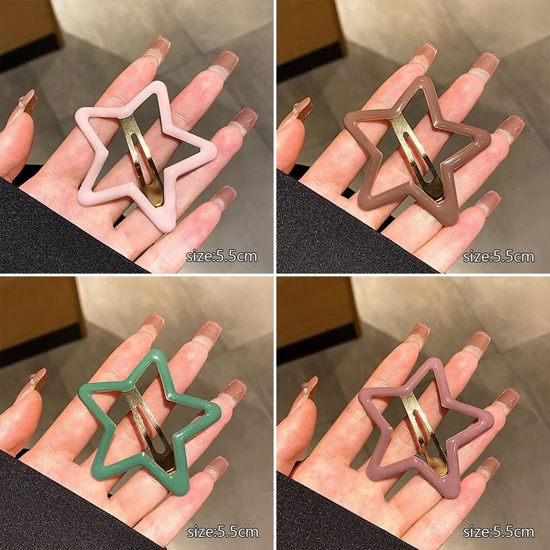 5.5cm Kẹp Tóc Ngôi Sao Năm Cánh Cỡ Lớn Cho Bé Gái