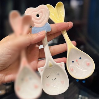 Món Tráng Miệng Thìa Xu Hướng Thìa Gốm Vẽ Tay Thìa Sứ Quyến Rũ Muỗng Ăn Dao Kéo Màu Hồng Phổ Biến Món Tráng Miệng Thìa Bắt Mắt Đồ Dùng Nhà Bếp Bán Chạy Nhất