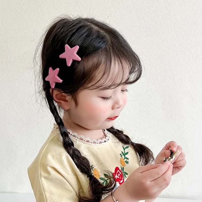 Set 2 Kẹp Tóc Hình Trái Tim Màu Hồng Ngọt Ngào Cho Nữ