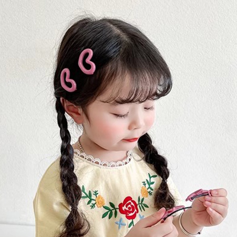 Set 2 Kẹp Tóc Hình Trái Tim Xinh Xắn Cho Nữ