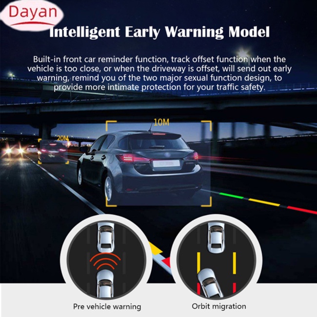 Máy Ghi Hình Cảm Ứng Ban Đêm dvr 170 Độ hd 1080p Cho Xe Hơi