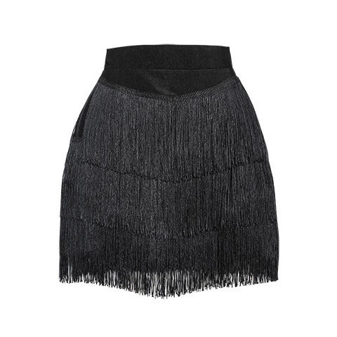 Chân Váy Khiêu Vũ latin Dáng Ngắn Phối Tua Rua Thời Trang Cho Nữ