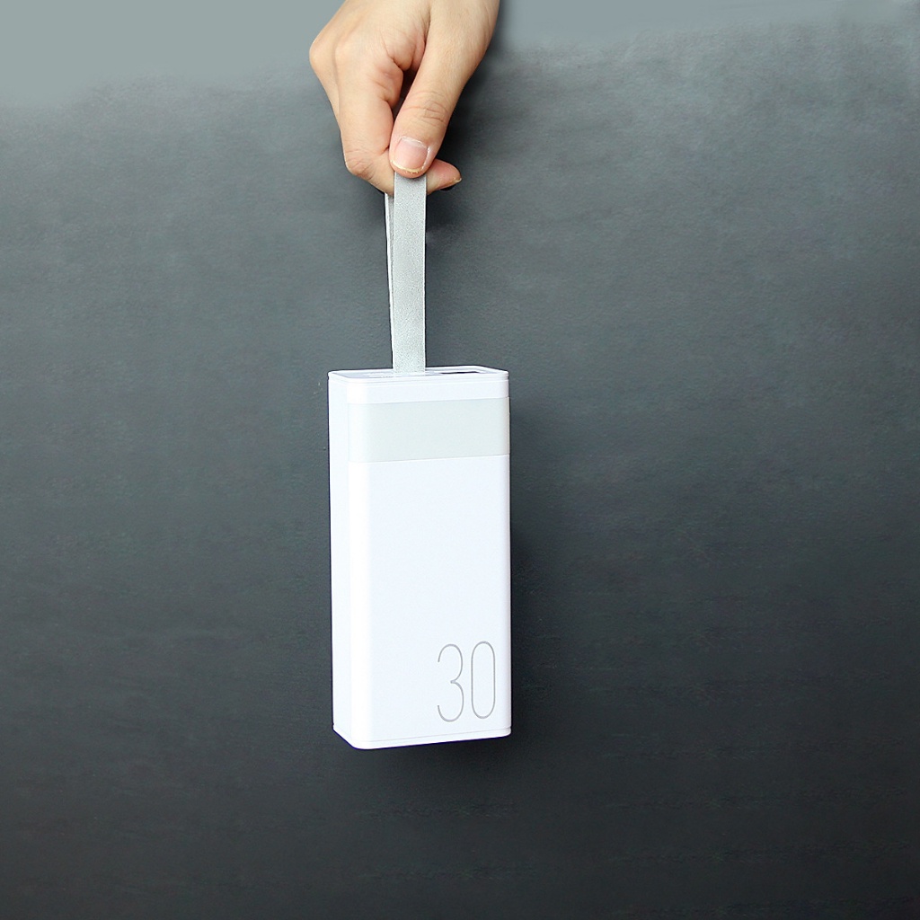 Pin dự phòng sạc nhanh RPP 320 dung lượng 30000mAh có đèn pin siêu sáng quai xách tiện lợi - cống sạc PD20W QC 22.5
