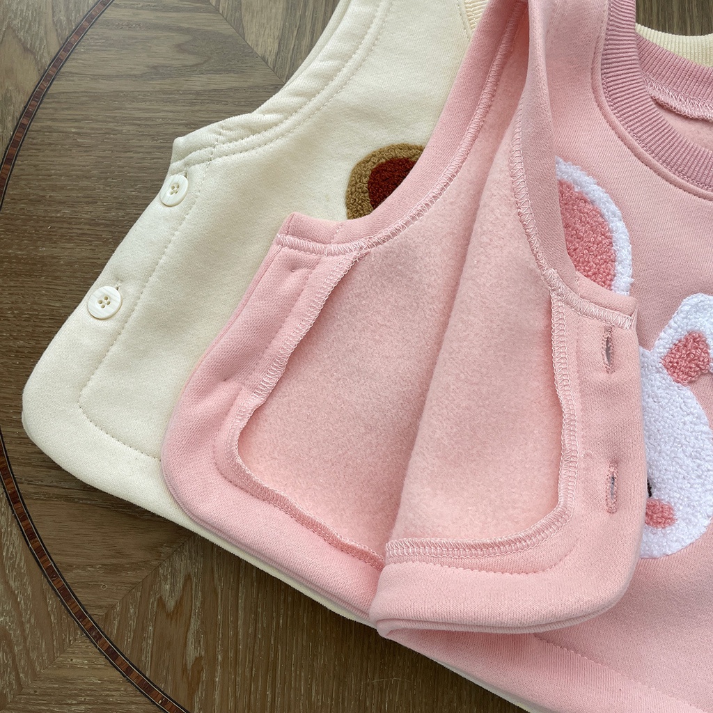 Áo Khoác Lông Cừu Sát Nách In Hoạt Hình Thời Trang Mùa Đông Hàn Quốc 2023 t6s0 Cho Bé