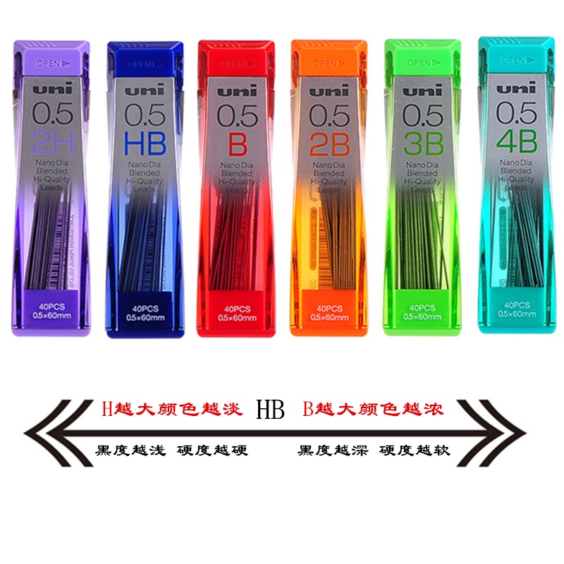 Bút Chì Cơ mitsubishi 202nd Ngòi 0.5 hb 2b Ruột Bút Chì 4b Dễ Xếp