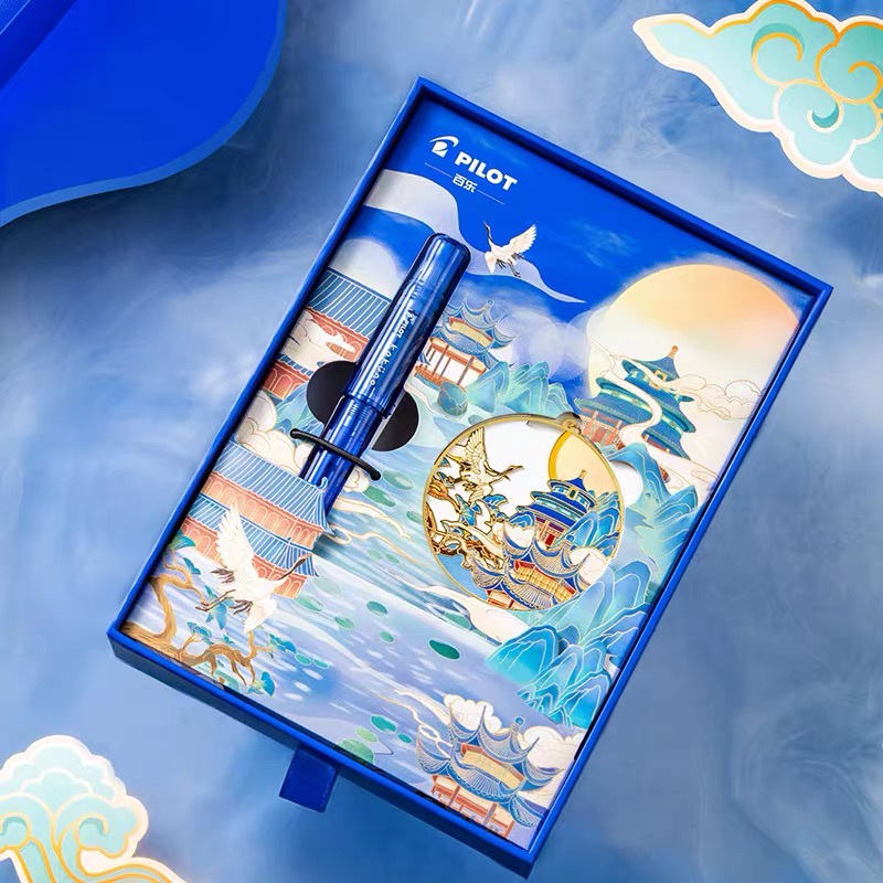 Nhật Bản pilot kakuno Bút Máy Hình Mặt Cười Kính Xanh Dương Giới Hạn Luyện Tập Viết Thư Pháp Thay Thế Trong Trường Học Sinh