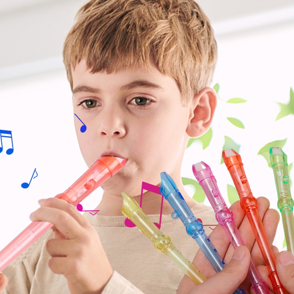Nhạc Cụ Sáo clarinet 6 Lỗ Bằng Nhựa / 14cm Màu Sắc Ngẫu Nhiên Giáo Dục Sớm Cho Bé
