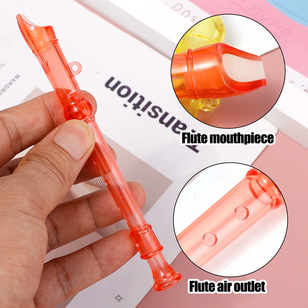 Nhạc Cụ Sáo clarinet 6 Lỗ Bằng Nhựa / 14cm Màu Sắc Ngẫu Nhiên Giáo Dục Sớm Cho Bé