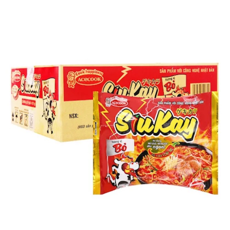 Thùng mỳ SIUCAY 24gói - vị Bò