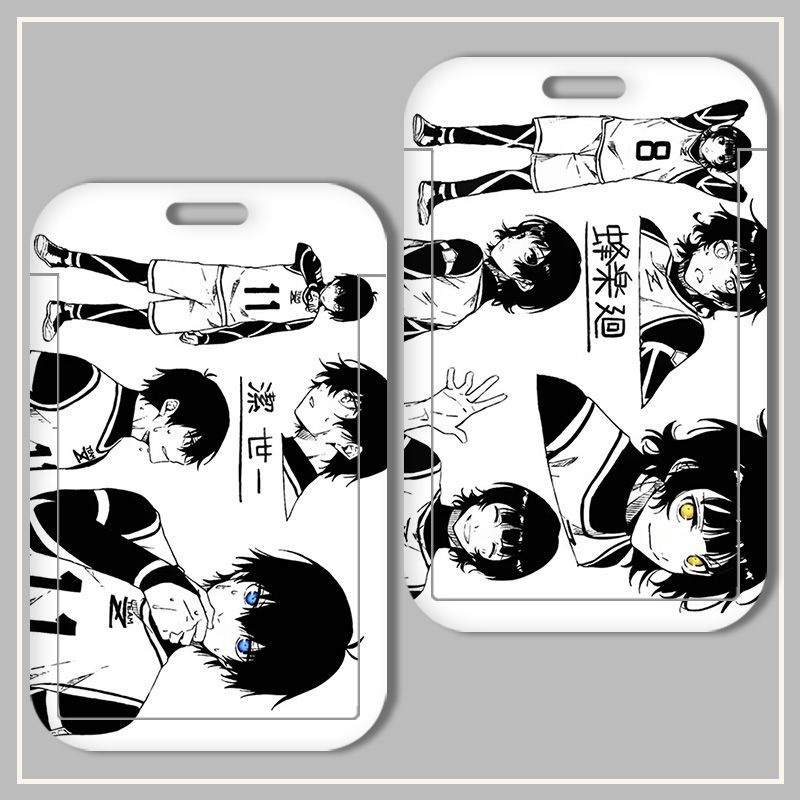 Hoạt Hình Vỏ Bảo Vệ Thẻ Xe bus / Thẻ Truy Cập Khóa Màu Xanh Dương Họa Tiết Hoạt Họa Dễ Thương Cho Học Sinh