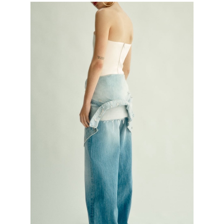 Zara Áo Ống satin 23 Kiểu Mới Mùa Hè Hở Vai Có Khóa Kéo Sau Lưng Thời Trang3067209