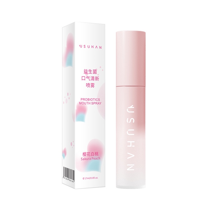 Xịt Làm Mát Răng Miệng Hương Đào Trắng Bạc Hà Lâu Trôi Cầm Tay Hkmbb0200